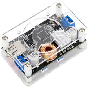DROK DC Buck Converter Adjustable Voltage Regulator 12V 6V-32V to 1.5-32V 5A, LCD Screen Step Down Converter with USB Port and Protective Case : Electronics