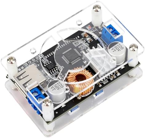 DROK DC Buck Converter Adjustable Voltage Regulator 12V 6V-32V to 1.5-32V 5A, LCD Screen Step Down Converter with USB Port and Protective Case : Electronics