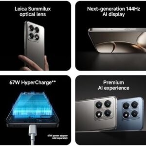 41h9mPG2QFL._AC_.jpg Xiaomi 14T Ai 5G (512/12GB) Global ROM Unlocked Worldwide (for Tmobile Mint Tello Global) 50MP Triple Pro Leica Camera 6.67" 144Mhz (Titan Black) : Cell Phones & Accessories