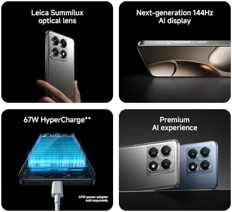 41h9mPG2QFL._AC_.jpg Xiaomi 14T Ai 5G (512/12GB) Global ROM Unlocked Worldwide (for Tmobile Mint Tello Global) 50MP Triple Pro Leica Camera 6.67" 144Mhz (Titan Black) : Cell Phones & Accessories