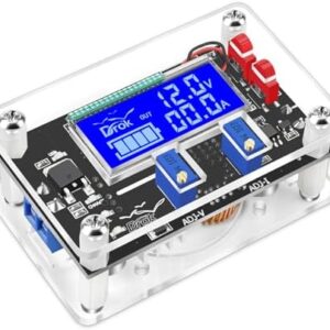 DROK DC Buck Converter Adjustable Voltage Regulator 12V 6V-32V to 1.5-32V 5A, LCD Screen Step Down Converter with USB Port and Protective Case : Electronics