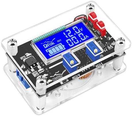41hobobQmtL._AC_.jpg DROK DC Buck Converter Adjustable Voltage Regulator 12V 6V-32V to 1.5-32V 5A, LCD Screen Step Down Converter with USB Port and Protective Case : Electronics