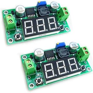 51W4ZwCdVML._AC_.jpg HiLetgo 2pcs LM2596 Adjustable DC-DC Step Down Buck Power Convert Module 4.0-40V Input to 1.25-37V Output with LED Voltmeter Display : Electronics