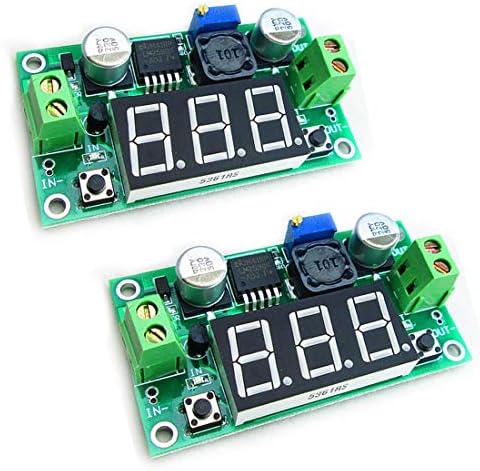 51W4ZwCdVML._AC_.jpg HiLetgo 2pcs LM2596 Adjustable DC-DC Step Down Buck Power Convert Module 4.0-40V Input to 1.25-37V Output with LED Voltmeter Display : Electronics