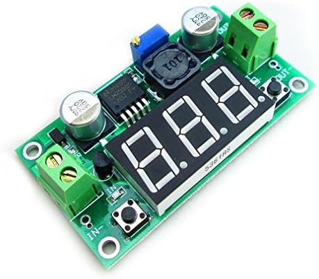 51s-qHpFJUL._AC_.jpg HiLetgo 2pcs LM2596 Adjustable DC-DC Step Down Buck Power Convert Module 4.0-40V Input to 1.25-37V Output with LED Voltmeter Display : Electronics
